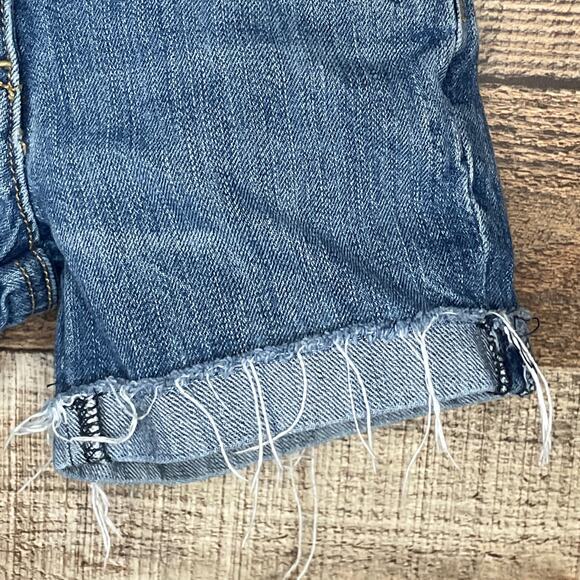 Crewcuts Cowgirl Blue Denim Cut Off Cuffed Hem Jean Shorts Size 2 2T - Picture 2 of 6